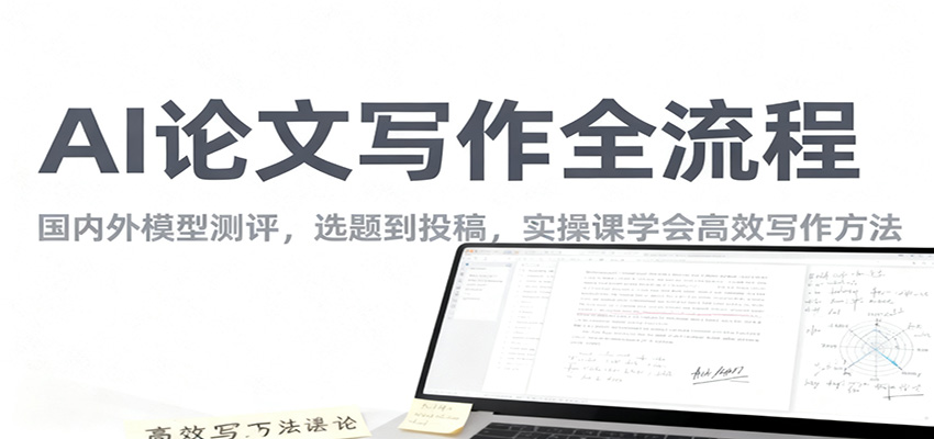 AI论文写作全流程,国内外模型测评,选题到投稿,实操课学高效写作方法-卓别林资源社