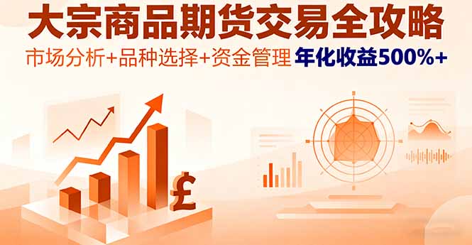 大宗商品期货交易全攻略，市场分析+品种选择+资金管理，年化收益500%+-卓别林资源社