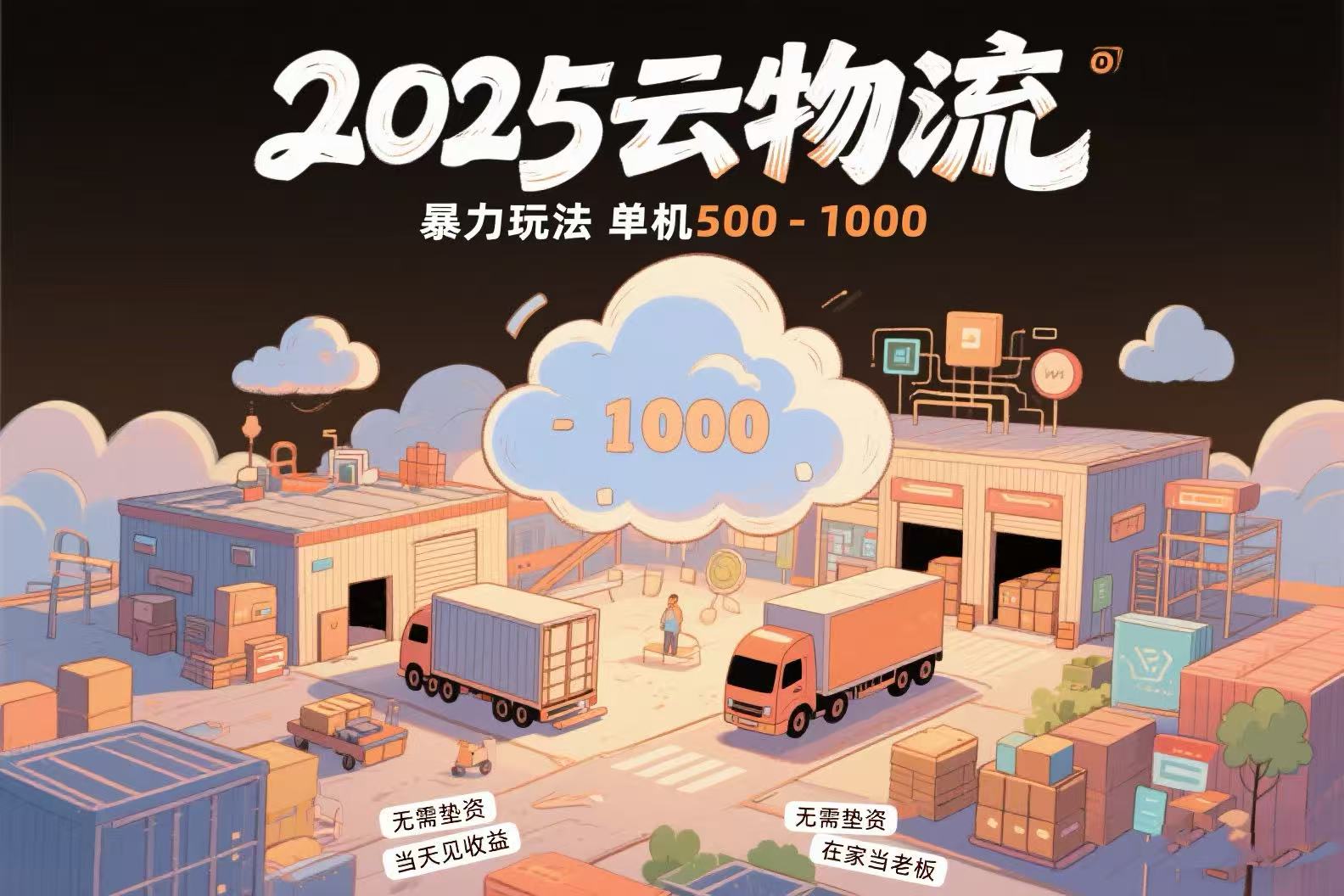 云物流赚差价，项目纯利润500~1000，无需垫资，当天到账。不需要有车，…-卓别林资源社