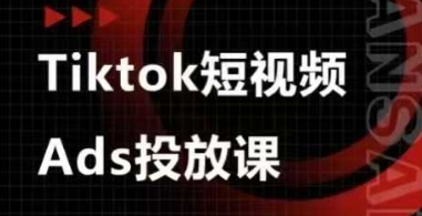 Ads视频投放课，tiktok短视频广告投放课-卓别林资源社