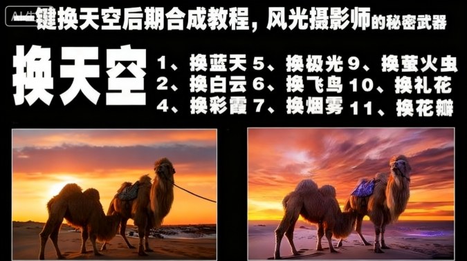 一键换天空后期合成教程，风光摄影师的秘密武器-卓别林资源社