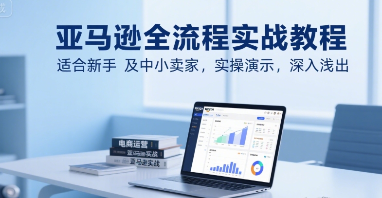 亚马逊全流程实战教程，适合新手及中小卖家，实操演示，深入浅出-卓别林资源社