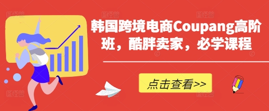 韩国跨境电商Coupang高阶班，酷胖卖家，必学课程-卓别林资源社