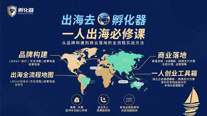 出海去 孵化器 一人出海必修课：从品牌构建到商业落地的全流程实战方法-卓别林资源社