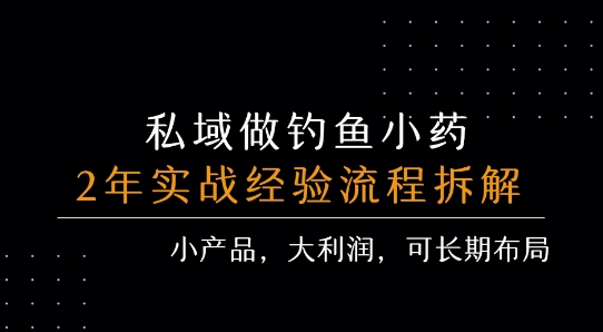 私域做钓鱼小药 每单利润3张+ 详细流程拆解-卓别林资源社