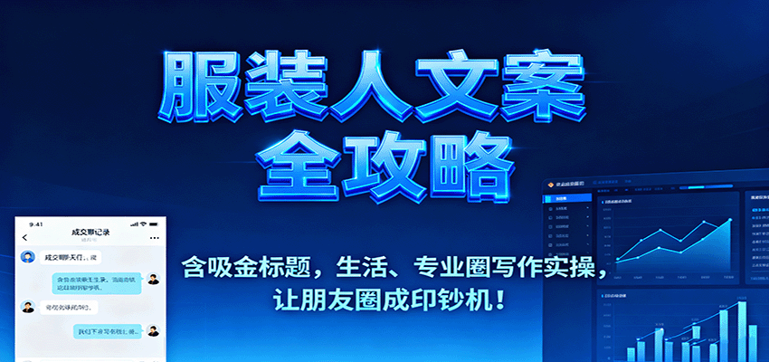 服装人文案全攻略，含吸金标题，生活、专业圈写作实操，让朋友圈成印钞机！-卓别林资源社