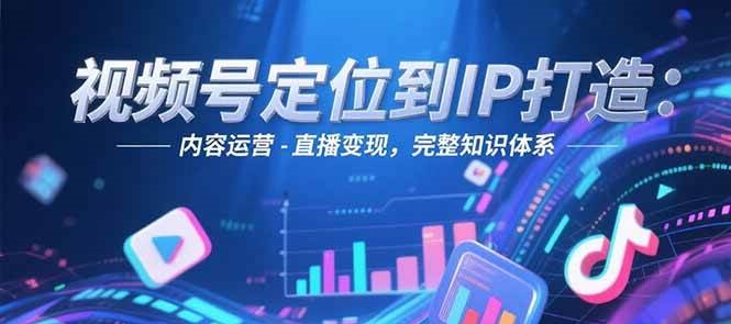 视频号定位到IP打造：账号搭建-内容运营-直播变现，完整知识体系-卓别林资源社