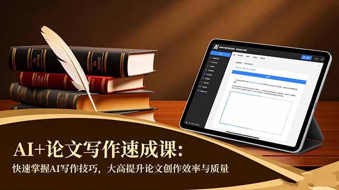 AI+论文写作速成课:快速掌握AI写作技巧,大幅提升论文创作效率与质量-卓别林资源社