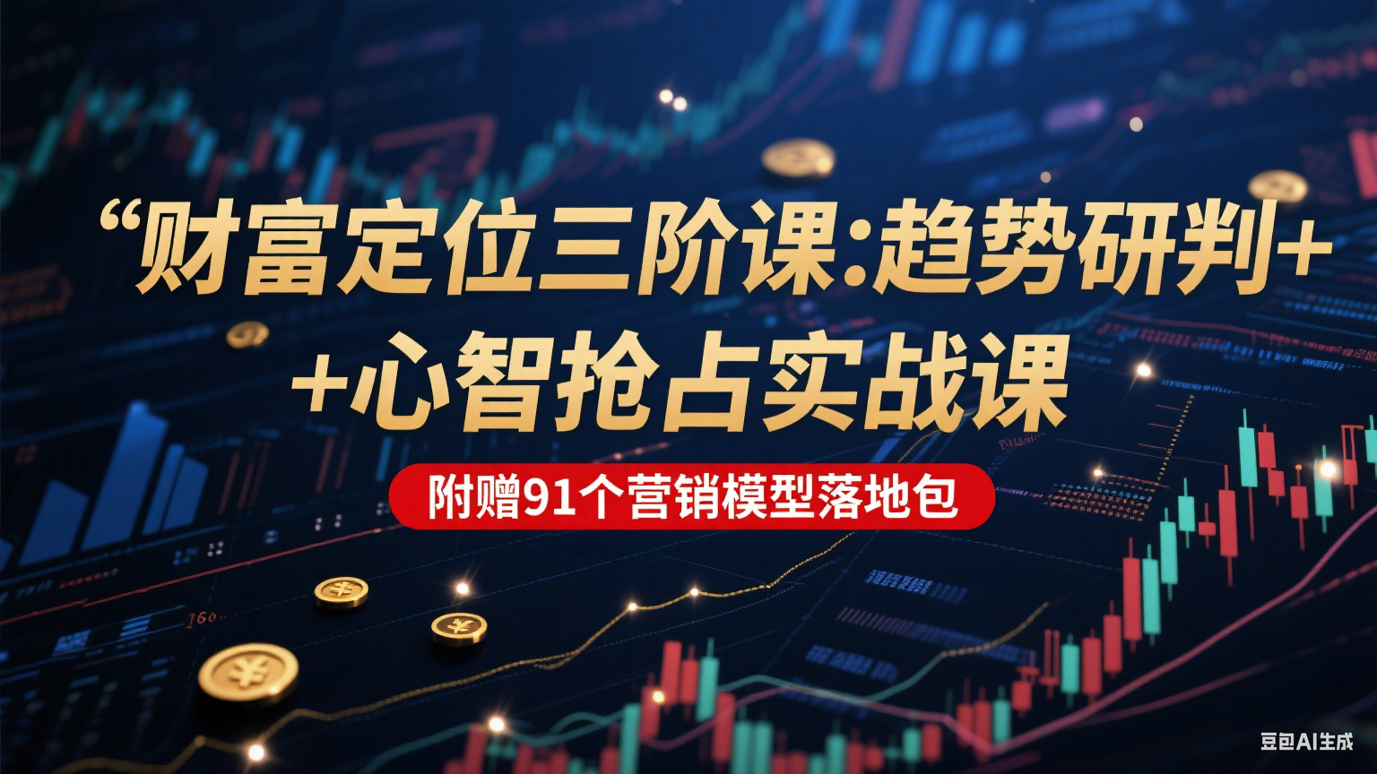 财富定位三阶：趋势研判 + 心智抢占实战课，附赠91个营销模型落地包-卓别林资源社