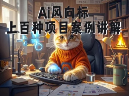 Ai风向标-附100种项目案例玩法-0基础小白到大神ai视频商业应用教学-卓别林资源社