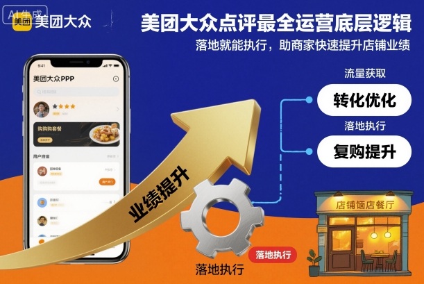 美团大众点评最全运营底层逻辑，落地就能执行，助商家快速提升店铺业绩-卓别林资源社