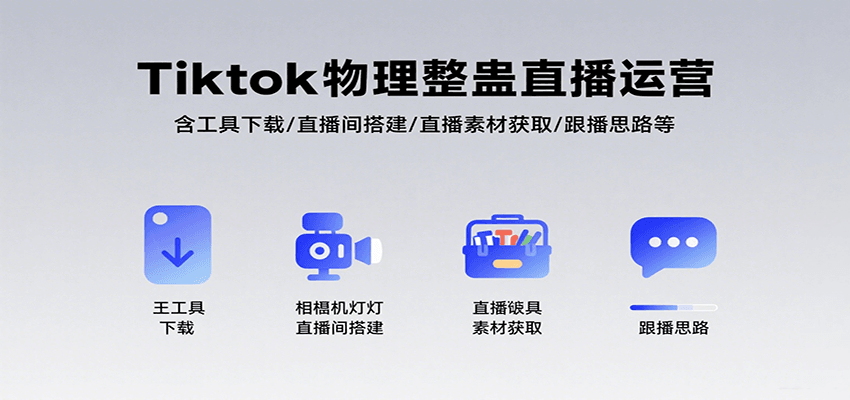 Tiktok物理整蛊直播运营，包含工具下载/直播间搭建/直播素材获取/跟播思路等-卓别林资源社