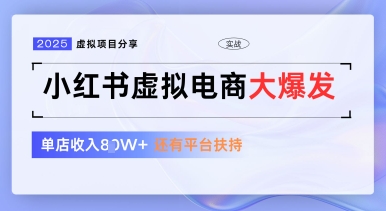 小红书虚拟电商项目，平台大力免费流量扶持，低门槛1拖3玩法-卓别林资源社