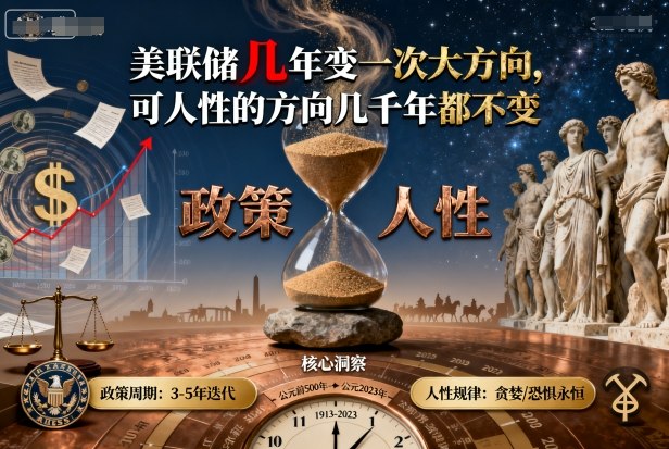 付费文章：美联储几年变一次大方向，可人性的方向几千年都不变-卓别林资源社