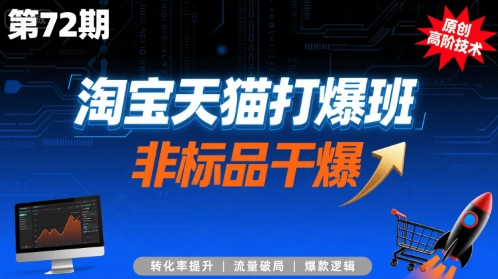 淘宝天猫打爆班原创高阶技术第72期，非标品干爆-卓别林资源社