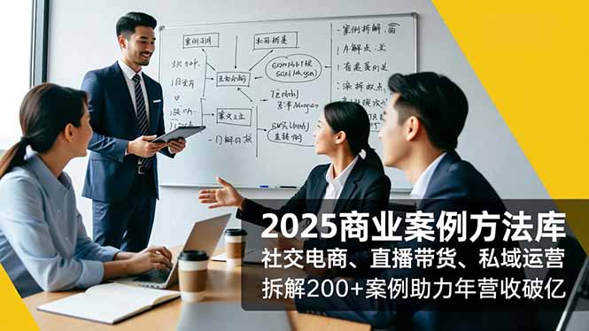 2025商业案例方法库,社交电商、直播带货、私域运营,拆解200+案例助力年营收破亿-卓别林资源社