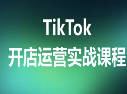 TikTok开店运营实战课程，TK跨境电商实操全流程-卓别林资源社
