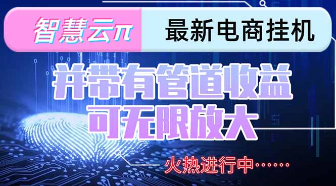 智慧云π电脑挂机单机每天收益300—500+ 并带有团队管道收益 可无限放大-卓别林资源社