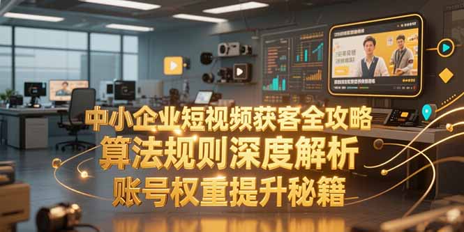 中小企业短视频获客全攻略，算法规则深度解析，账号权重提升秘籍-卓别林资源社