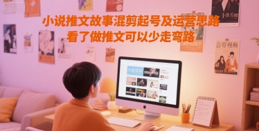 小说推文故事混剪起号及运营思路，看了做推文可以少走弯路-卓别林资源社