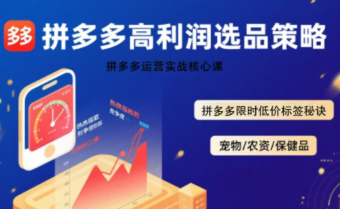 久号老师·拼多多选品暴利技术实战课-卓别林资源社