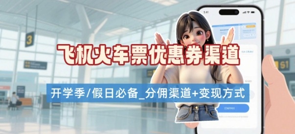 学生党必看！机票火车票优惠券申请渠道 + 项目打法，开学季节日速存-卓别林资源社