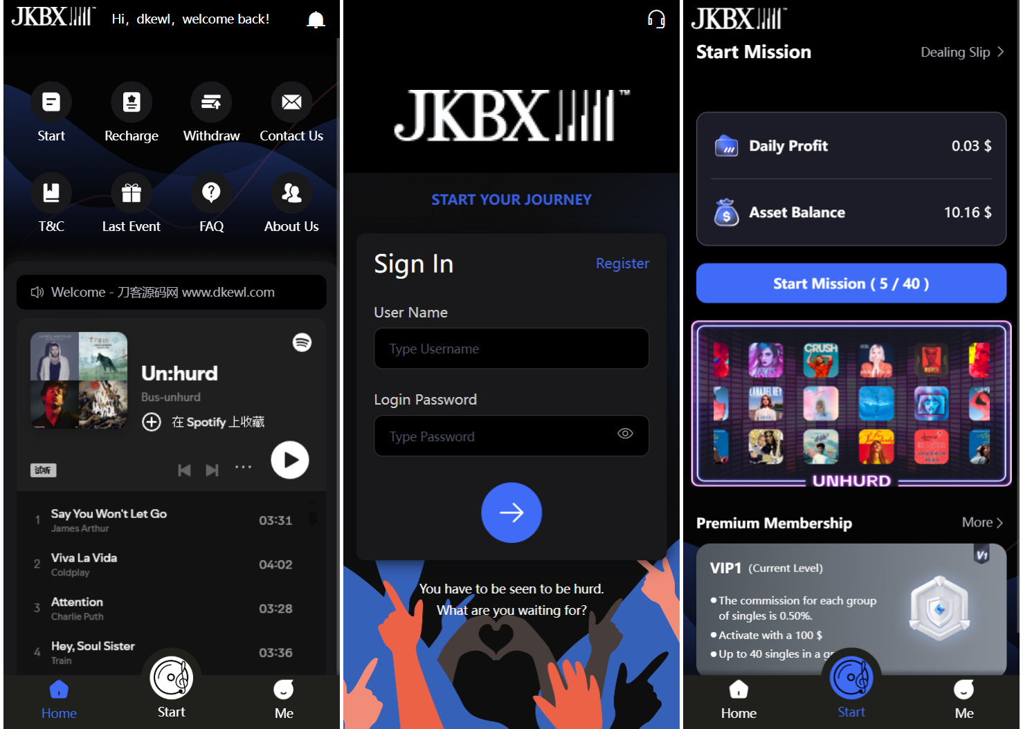 JKBX海外音乐抢单系统源码 Thinkphp框架 附教程-卓别林资源社