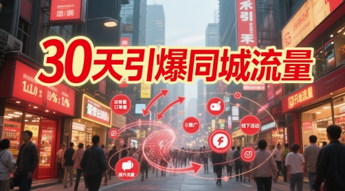 30天引爆同城流量：团购篇 认知篇 流量篇 来客篇 达人篇 老板人设IP篇 投流篇-卓别林资源社