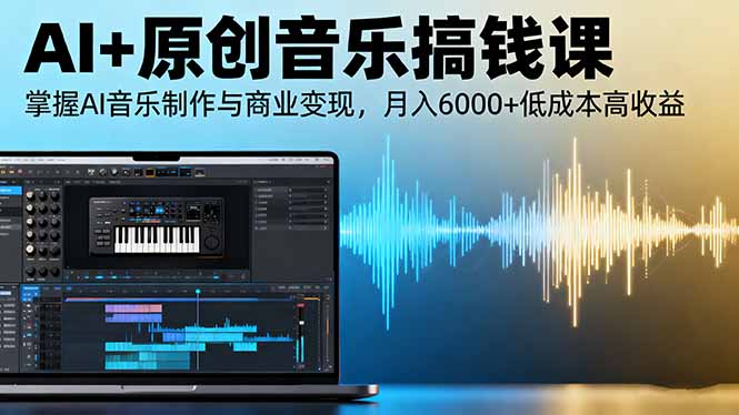 AI+原创音乐搞钱课：掌握AI音乐制作与商业变现，月入6000+低成本高收益-卓别林资源社