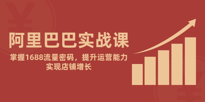 阿里巴巴实战课：掌握1688流量密码，提升运营能力，实现店铺增长-卓别林资源社